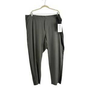 Athleta Brooklyn Ankle Pant Olive Green Elastic Waistband Womens Size 24 NEW